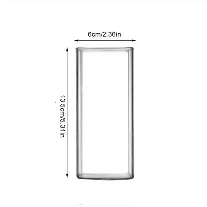 Quadratisches Glas - Klares Trinkglas für Saft Milch Kaffee Wasser