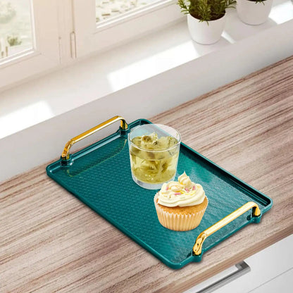 Serviertablett mit Griff - Vanity Tray Organizer für Party Bad Wohnzimmer