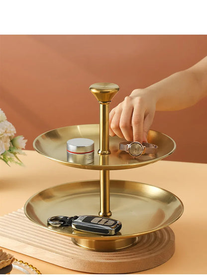 Edelstahl Etagere 3-stöckig Herzform - Afternoon Tea Dessert Kuchenständer