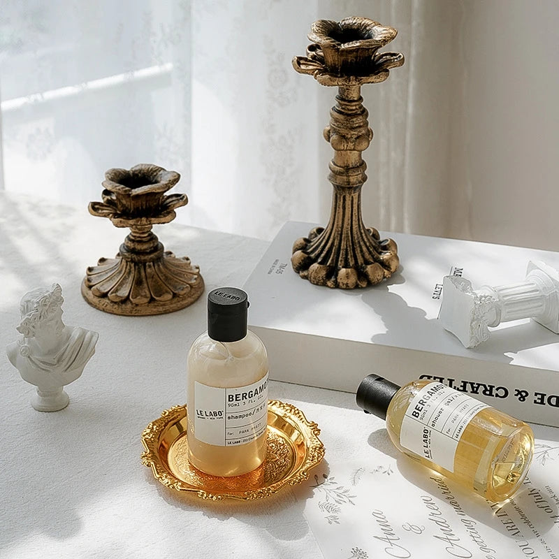 Rundes Metall Tablett - Obst Kuchen Dessert Schmuckschale Aufbewahrung