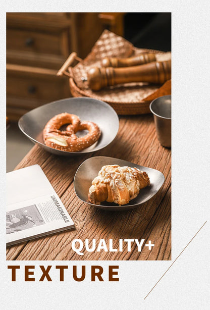 Edelstahl Teller 304 - Vintage Dessert Sushi Restaurant Dinner Geschirr