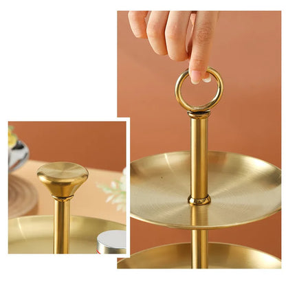 Edelstahl Etagere 3-stöckig Herzform - Afternoon Tea Dessert Kuchenständer