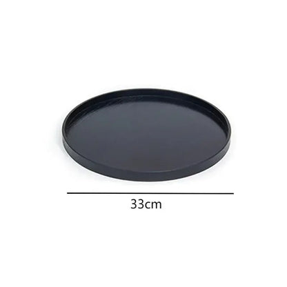 Japanisches Holztablett Rund - Teetablett Snack Dessert Obstschale