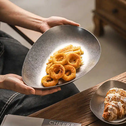 Edelstahl Teller 304 - Vintage Dessert Sushi Restaurant Dinner Geschirr