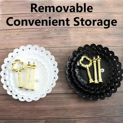 3-stöckige Kuchenetagere - Afternoon Tea Hochzeit Party Blütenform Obstschale