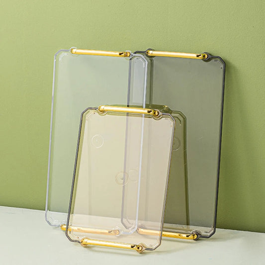 Serviertablett mit Griffen Klein & Groß - Kunststoff für Party Küche Bad Dessert