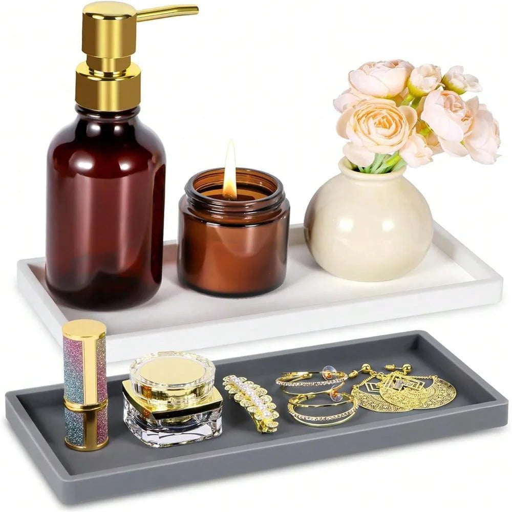 Silikon Aufbewahrungstablett Bad - Schmuck Organizer Schminktisch Deko