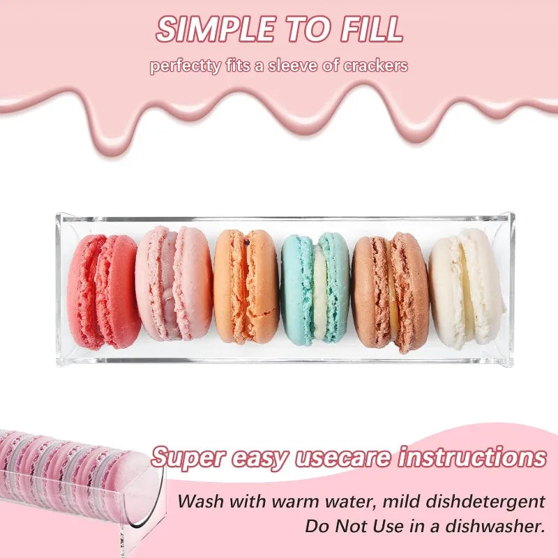 Acryl Serviertablett Rechteckig Transparent - Kuchenbox Tortenplatte mit Deckel