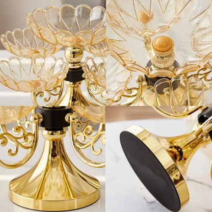 Drehbare Etagere 5-stöckig PET - Luxus Obstschale Snack Dessert Ständer