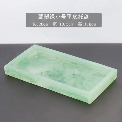 Marmor Harz Aufbewahrungstablett Rechteckig - Bad Schmuck Küche Organizer