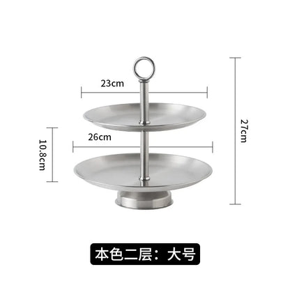Edelstahl Etagere 3-stöckig Herzform - Afternoon Tea Dessert Kuchenständer