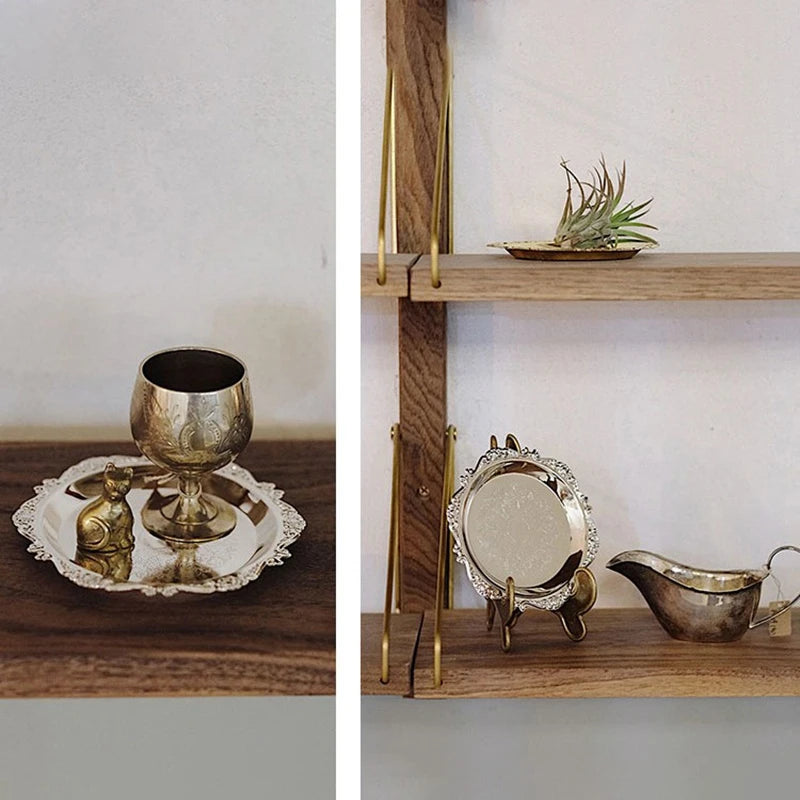 Rundes Metall Tablett - Obst Kuchen Dessert Schmuckschale Aufbewahrung