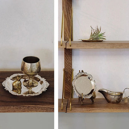 Rundes Metall Tablett - Obst Kuchen Dessert Schmuckschale Aufbewahrung