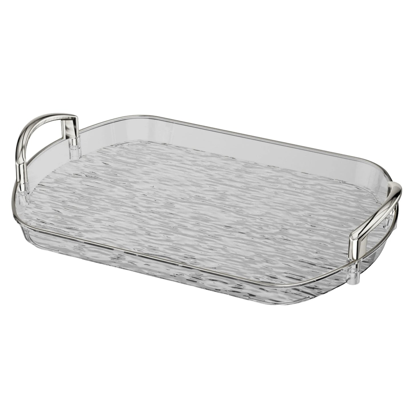 Transparentes Kunststoff Serviertablett mit Griffen - Vielseitig für Essen Tee