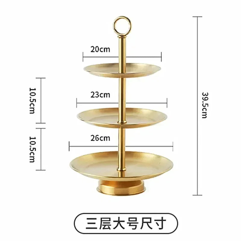 Edelstahl Etagere 3-stöckig Herzform - Afternoon Tea Dessert Kuchenständer