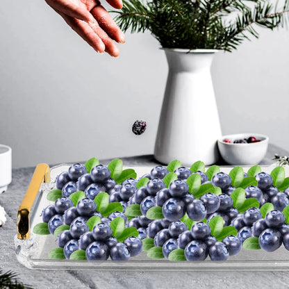 Rechteckiges Tablett Transparent - Kleines Serviertablett für Kaffee Tee Party