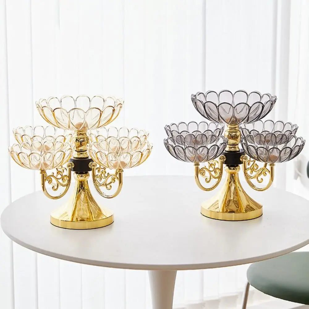 Drehbare Etagere 5-stöckig PET - Luxus Obstschale Snack Dessert Ständer