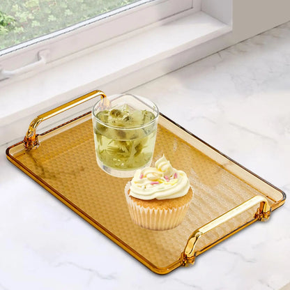 Serviertablett mit Griff - Vanity Tray Organizer für Party Bad Wohnzimmer