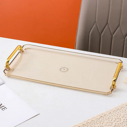 Serviertablett mit Griffen Klein & Groß - Kunststoff für Party Küche Bad Dessert