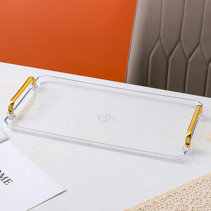 Serviertablett mit Griffen Klein & Groß - Kunststoff für Party Küche Bad Dessert