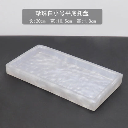 Marmor Harz Aufbewahrungstablett Rechteckig - Bad Schmuck Küche Organizer