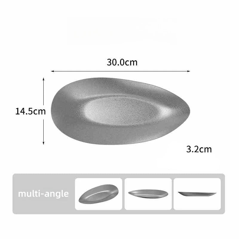 Edelstahl Teller 304 - Vintage Dessert Sushi Restaurant Dinner Geschirr