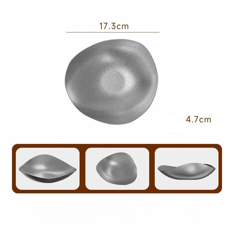 Edelstahl Teller 304 - Vintage Dessert Sushi Restaurant Dinner Geschirr