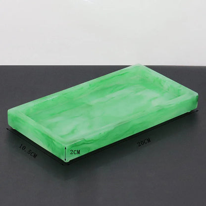 Marmor Harz Aufbewahrungstablett Rechteckig - Bad Schmuck Küche Organizer