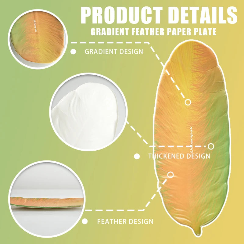 Bananenblatt Pappteller - Tropisches Design Einwegteller Wasserfest