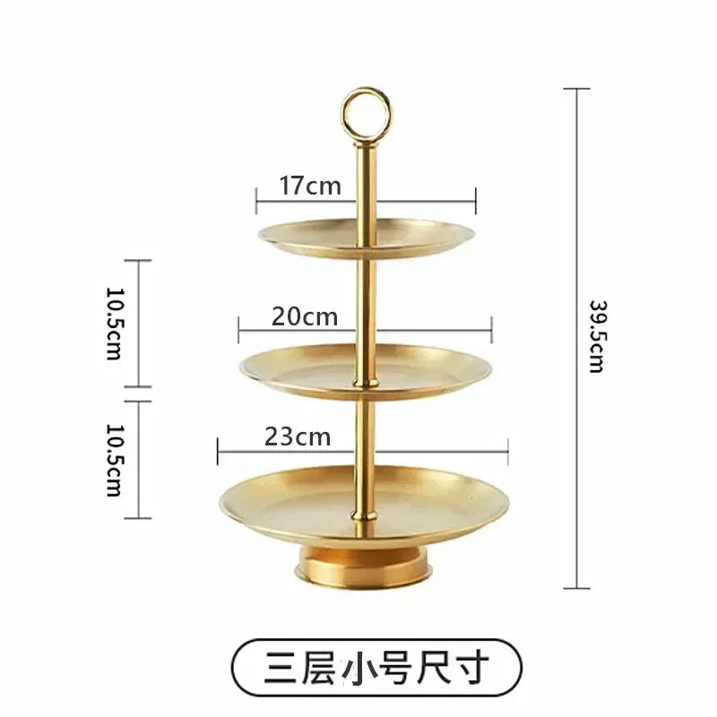 Edelstahl Etagere 3-stöckig Herzform - Afternoon Tea Dessert Kuchenständer