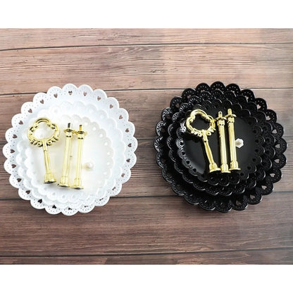 3-stöckige Kuchenetagere - Afternoon Tea Hochzeit Party Blütenform Obstschale