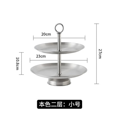 Edelstahl Etagere 3-stöckig Herzform - Afternoon Tea Dessert Kuchenständer