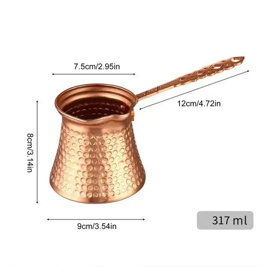 Türkische Kaffeekanne Kupfer 317ml - Cezve Ibrik Langer Griff Arabisch