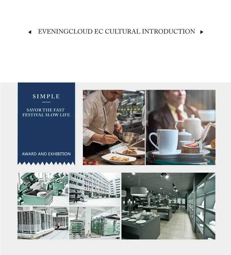 Weißer Porzellanteller Rund - Hotel Restaurant Dinner Dessert Teller