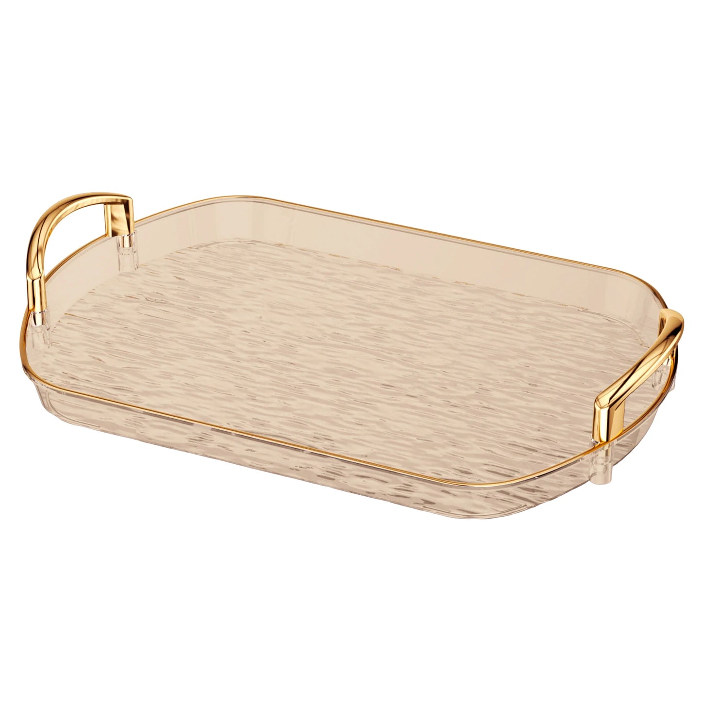 Transparentes Kunststoff Serviertablett mit Griffen - Vielseitig für Essen Tee