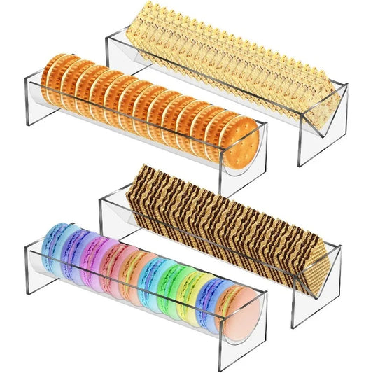 Acryl Serviertablett Rechteckig Transparent - Kuchenbox Tortenplatte mit Deckel