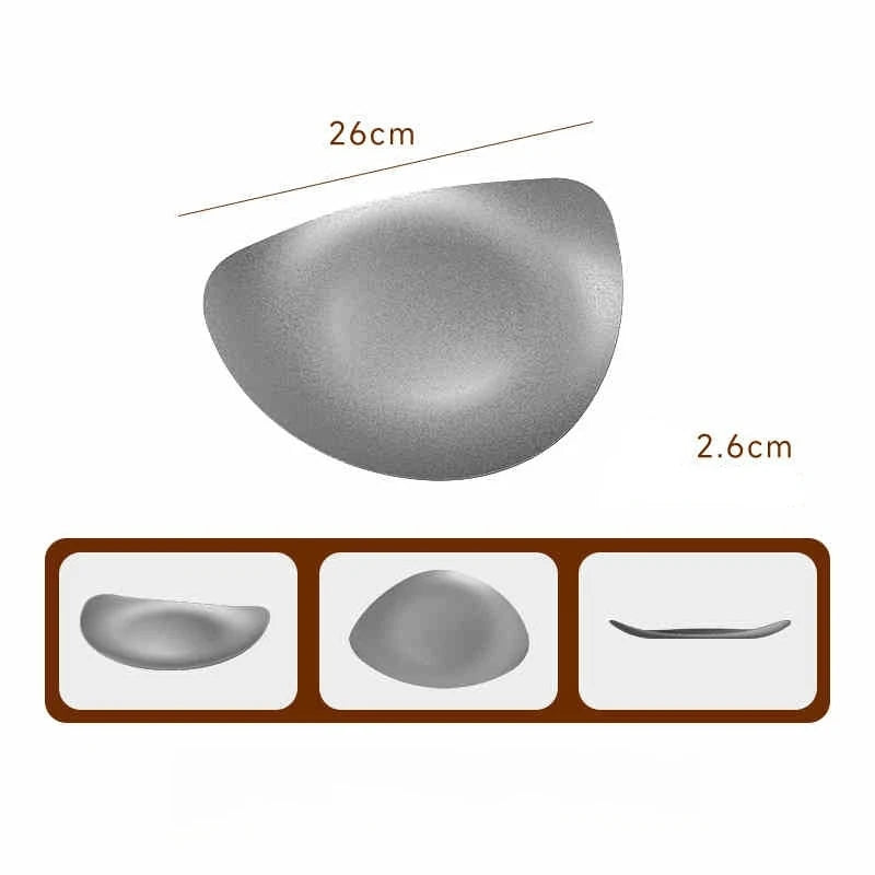 Edelstahl Teller 304 - Vintage Dessert Sushi Restaurant Dinner Geschirr