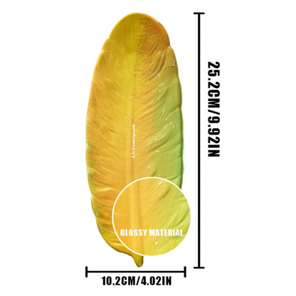 Bananenblatt Pappteller - Tropisches Design Einwegteller Wasserfest