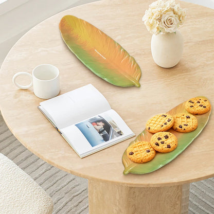 Bananenblatt Pappteller - Tropisches Design Einwegteller Wasserfest