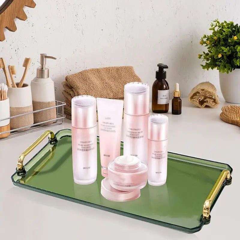 Serviertablett mit Griffen Klein & Groß - Kunststoff für Party Küche Bad Dessert